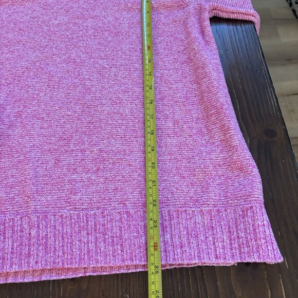 T by Talbots Large Sweater Knit Bateau Neck 100% Cotton Pink Classic Cozy Basic - Picture 6 of 8